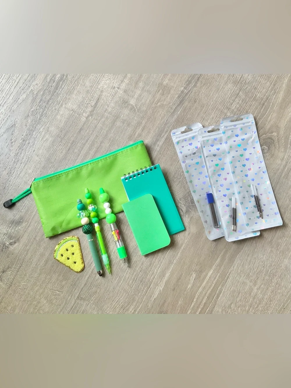 NEW📚 Homemade Crafted Beaded Pens Stationery Set OS